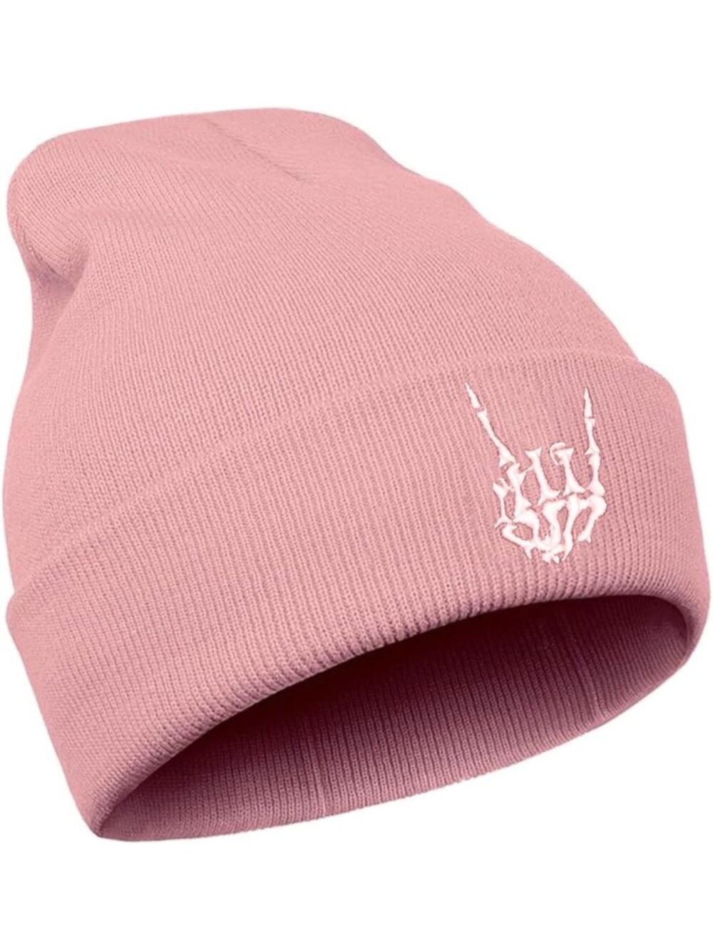 Unisex Skeleton-pink Skull Goth Knit Beanie Emo Gothic Christmas Skeleton Hats